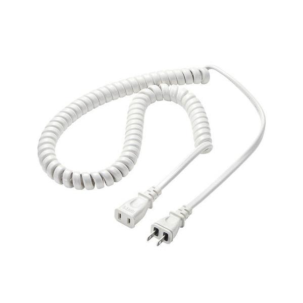 サンワサプライ　直送 カール電源延長コード 約1m〜2m