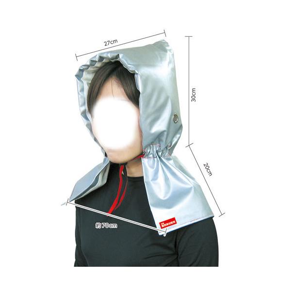 ●品番:003979●入数:１枚●炎や衝撃から頭をしっかりガード！●難燃素材使用耳穴付で、避難誘導の声などよく聞こえる。●衝撃吸収性の高いクッション使用