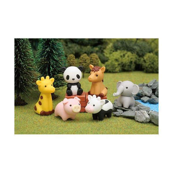 イワコー おもしろ消しゴム どうぶつえん消しゴム 1セット（60個入