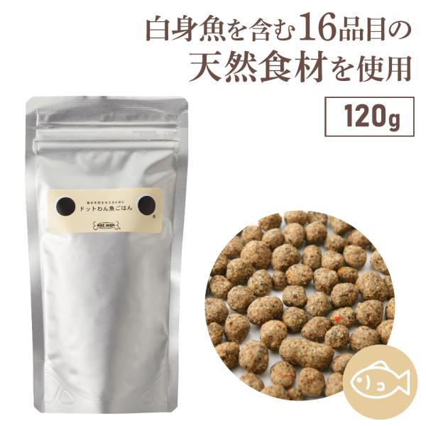 ドッグフード おためし 無添加 国産 魚 ごはん ドットわん 魚ごはん 120g  総合栄養食 ドライフード 国産 小型犬 中型犬 大型犬 全犬種 全年齢対応