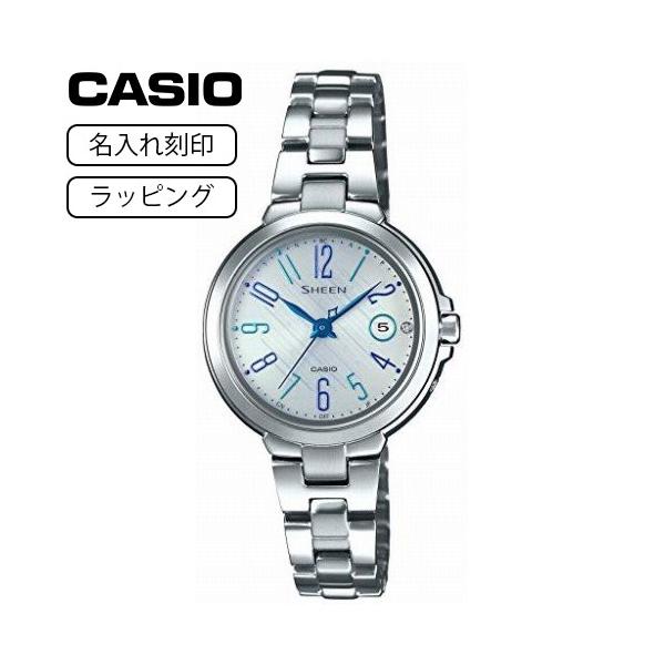 Casio カシオ 腕時計 レディース シーン Sheen 電波ソーラー Shw 5100d 7a シルバー 名入れ刻印 Shw 5100d 7ajf Dot Wave 通販 Yahoo ショッピング