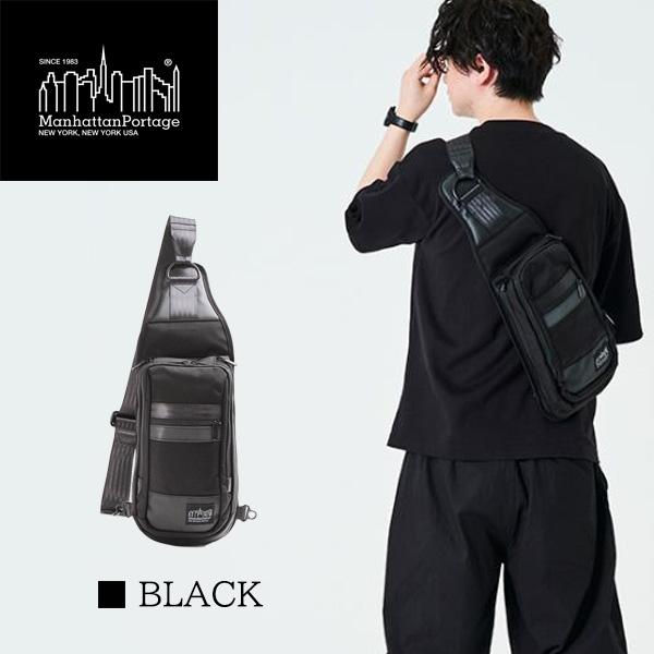 ✨未使用品✨BLACK LABEL ショルダーバッグ　ブラック　クロスボディー Manhattan Portage BLACK LABEL マンハッタンポーテージブラック