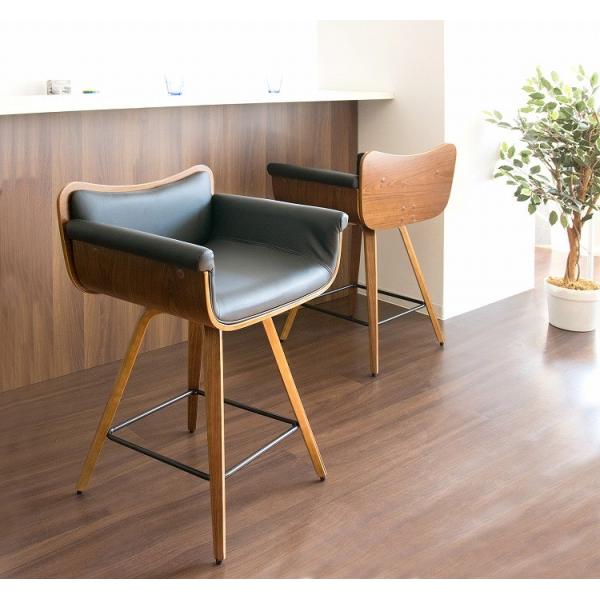 カウンターチェア おしゃれ バーチェア 木製 背もたれ付き 固定 業務用 カウンター用 椅子 チェア 北欧 :31-601:サムライ家具