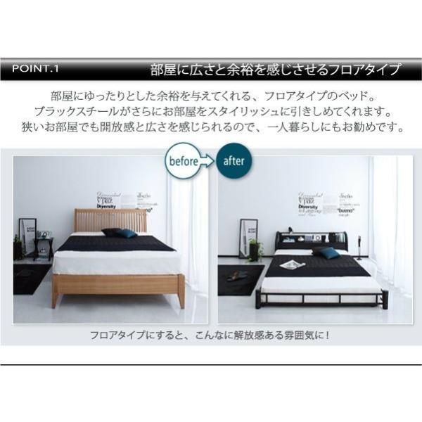 限定版 セミダブルベッドマットレス付きプレミアムボンネルコイル棚 コンセント付きスチールローベッドセミダブル21春大特価セール