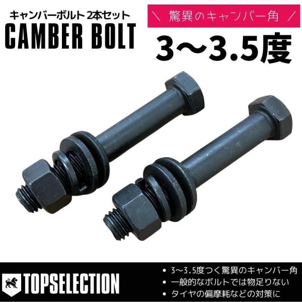 ハリアー ZSU60W 2WD フロント用 キャンバーボルト 鬼キャン 3度〜3.5