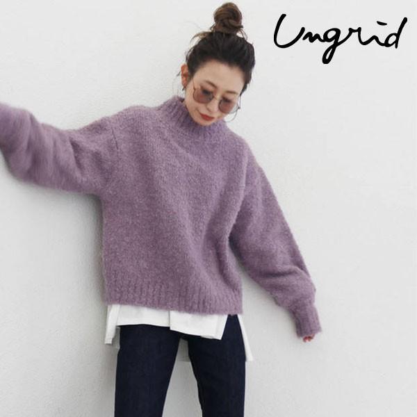 アングリッド Ungrid 通販 ハイネックメランジボリュームニット レディース トップス ニット 長袖 ゆったり オーバーサイズ 大きめ ハイネック ボトルネック バッグ ワンピースのダブルハート 通販 Yahoo ショッピング