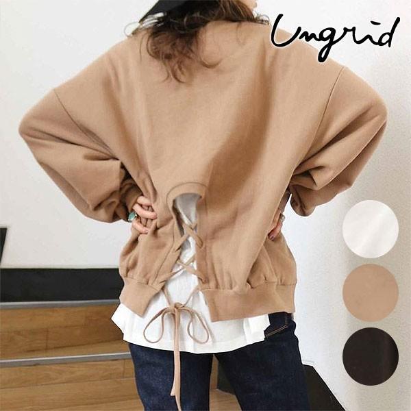アングリッド Ungrid 通販 バックリボンスウェット レディース トップス スウェット プルオーバー トレーナー 長袖 ゆったり オーバーサイズ 大きめ バッグ ワンピースのダブルハート 通販 Yahoo ショッピング