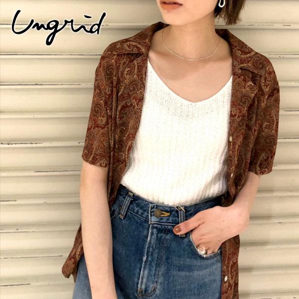 アングリッド Ungrid 通販 ペイズリープリントハーフスリーブシャツ レディース シャツ 半袖 ハーフスリーブ ミディアム丈 Vネック 総柄 ペイズリー バッグ ワンピースのダブルハート 通販 Yahoo ショッピング