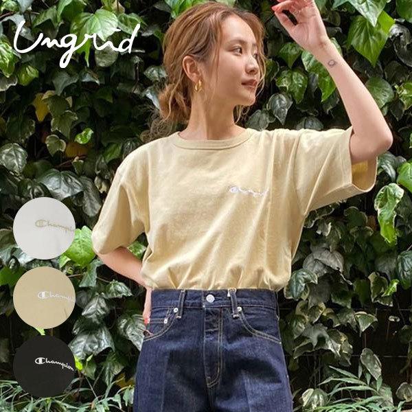 Sale アングリッド Ungrid 21春夏 通販 Champion別注 ビックシルエットショートtee レディース トップス Tシャツ 半袖 ショート丈 チャンピオン 限定 Select Shop Double Heart 通販 Yahoo ショッピング