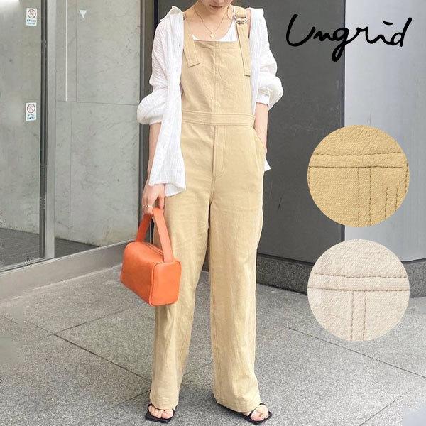 アングリッド Ungrid 22春夏 バイカラーステッチサロペット レディース サロペット オールインワン つなぎ ロング丈 フルレングス シンプル Select Shop Double Heart 通販 Yahoo ショッピング