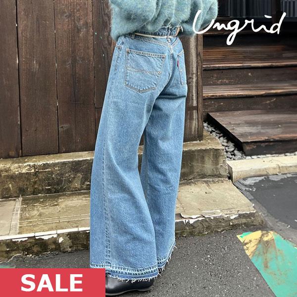 ungridウエストデザインルーズデニム アングリッド Ungrid Ungrid ウエストデザインルーズデニム