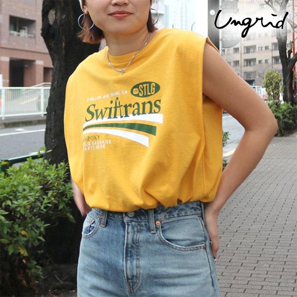 Tシャツ(半袖/袖なし) ungrid Ungrid（アングリッド） SALE50%OFF トップス 春夏 ヴィンテージロゴ