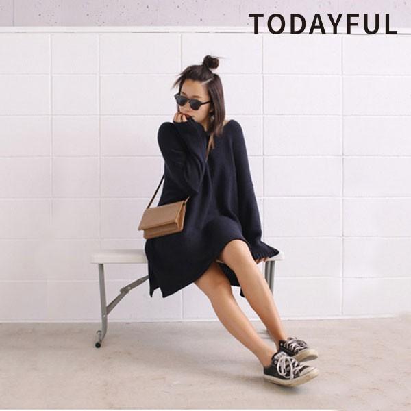 Todayful トゥデイフル Knit Rough Op ニットラフワンピース レディース ワンピース ニットワンピース 長袖 無地 トゥデイフル 通販 吉田怜香 バッグ ワンピースのダブルハート 通販 Yahoo ショッピング