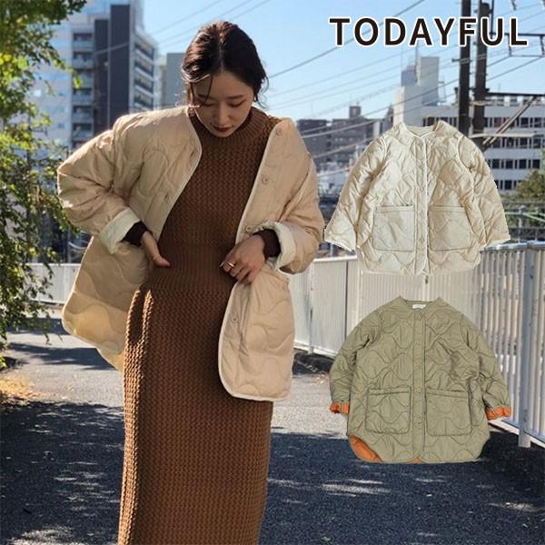 Todayful トゥデイフル 19秋冬 Quilting Down Jacket キルティングダウンジャケット レディース アウター ダウンジャケット ノーカラー キルティング 保温 バッグ ワンピースのダブルハート 通販 Yahoo ショッピング