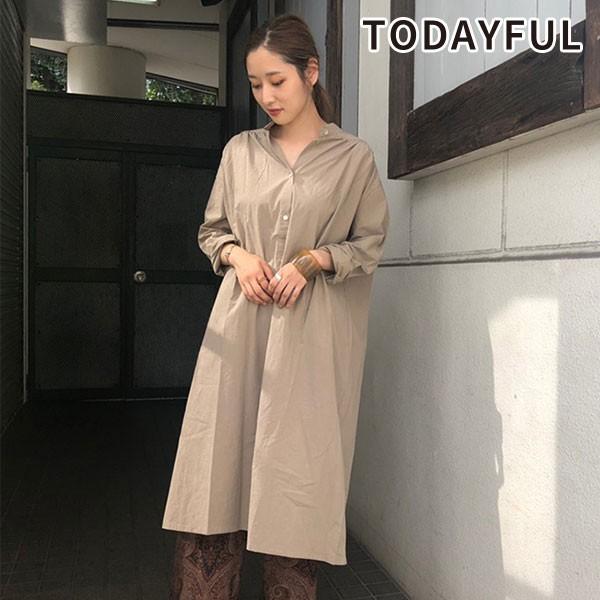 Todayful トゥデイフル 19秋冬 Gather Shirts Dress ギャザーシャツドレス レディース ワンピース ドレス シャツワンピ シャツ 無地 バッグ ワンピースのダブルハート 通販 Yahoo ショッピング