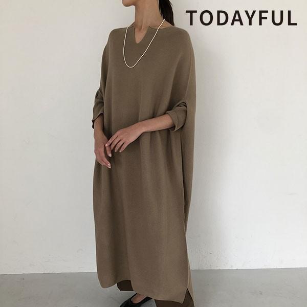 Todayful トゥデイフル 19秋冬 Dolman Knit Dress ドルマンニットドレス レディース ワンピース ドレス ニット ニットワンピ Vネック バッグ ワンピースのダブルハート 通販 Yahoo ショッピング