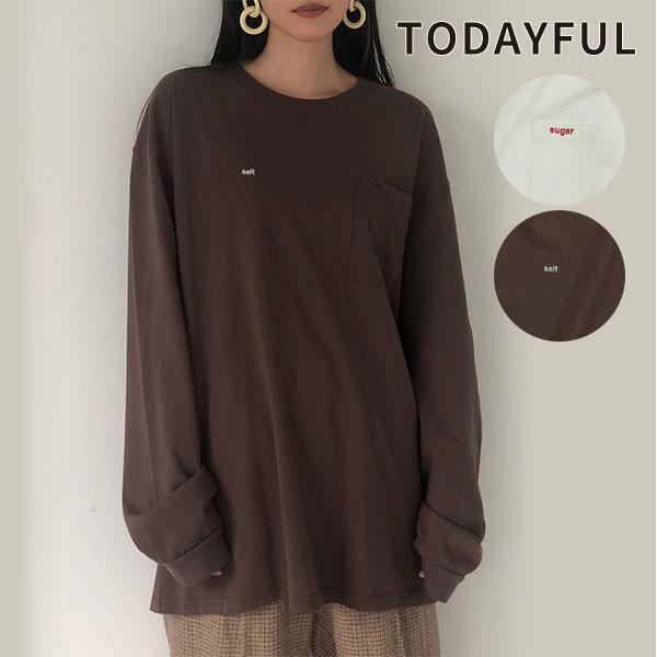 Todayful トゥデイフル 19秋冬 Salt Sugar Long T Shirts ソルト シュガーロングtシャツ トップス Tシャツ プルオーバー ロンt 長袖 ロゴ バッグ ワンピースのダブルハート 通販 Yahoo ショッピング