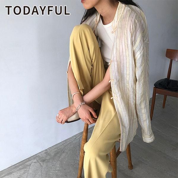 Todayful トゥデイフル 春夏 Silk Stripe Shirts レディース トップス シャツ 長袖 ストライプ チャイナシャツ 透け シアー 薄手 シンプル カジュアル バッグ ワンピースのダブルハート 通販 Yahoo ショッピング