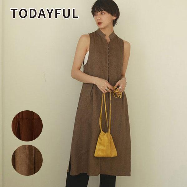 Todayful トゥデイフル 春夏 Herringbone Linen Vest ヘリンボーンリネンベスト レディース アウター ベスト ロング丈 ノースリーブ リネン 麻 バッグ ワンピースのダブルハート 通販 Yahoo ショッピング