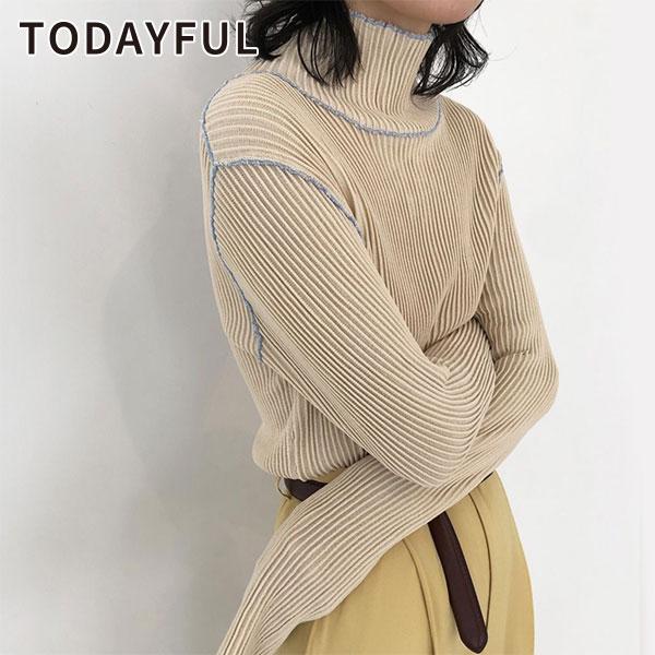 Todayful トゥデイフル 春夏 10月中旬予約 Mellow Stitch Knit メローステッチニット レディース トップス ニット ハイネック タートルネック バッグ ワンピースのダブルハート 通販 Yahoo ショッピング