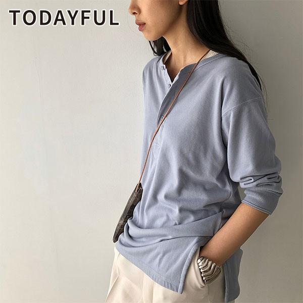 Todayful トゥデイフル 春夏 3月中旬予約 Vintage Henleyneck T Shirts ヴィンテージヘンリーネックtシャツ レディース トップス カットソー ロンt バッグ ワンピースのダブルハート 通販 Yahoo ショッピング