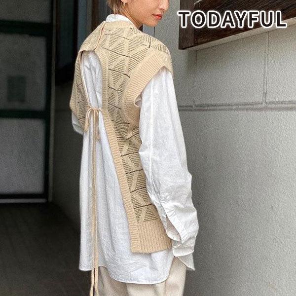 Todayful トゥデイフル 秋冬 Pattern Knit Vest パターンニットベスト ニット ベスト レディース ブランド ノースリーブ バックスタイル リボン 15 バッグ ワンピースのダブルハート 通販 Yahoo ショッピング