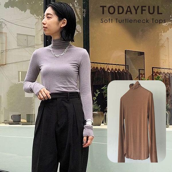 トゥデイフル トップス 秋冬コレクション Soft Turtleneck Tops ソフトタートルネックトップス レディース タートルネック タイト シンプル 1601 バッグ ワンピースのダブルハート 通販 Yahoo ショッピング