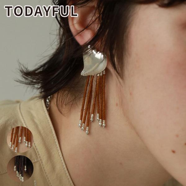 Todayful トゥデイフル 21春アイテム Heart Fringe Pierce ハートフリンジピアス レディース アクセサリー ピアス 小物 ビーズ フリンジ 2way アクセント バッグ ワンピースのダブルハート 通販 Yahoo ショッピング