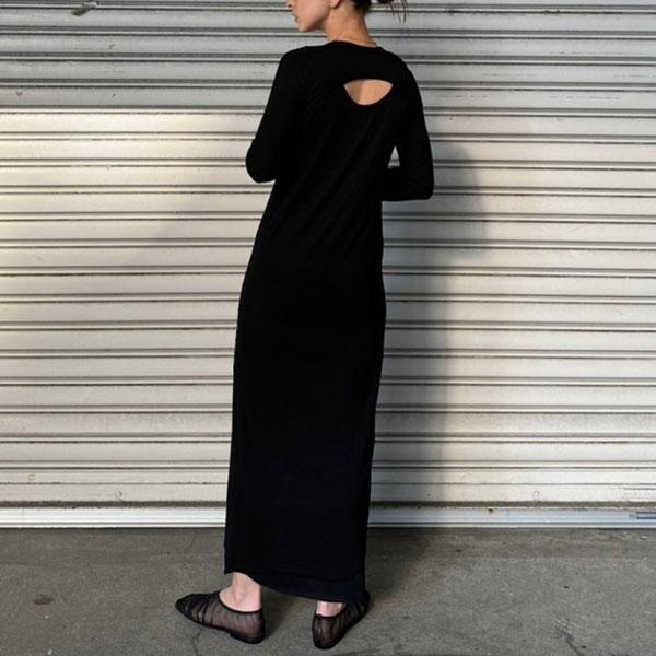 トゥデイフル todayful黒のウールロングワンピース TODAYFUL SALE50%OFF トゥデイフル 2025springsummer ワンピース