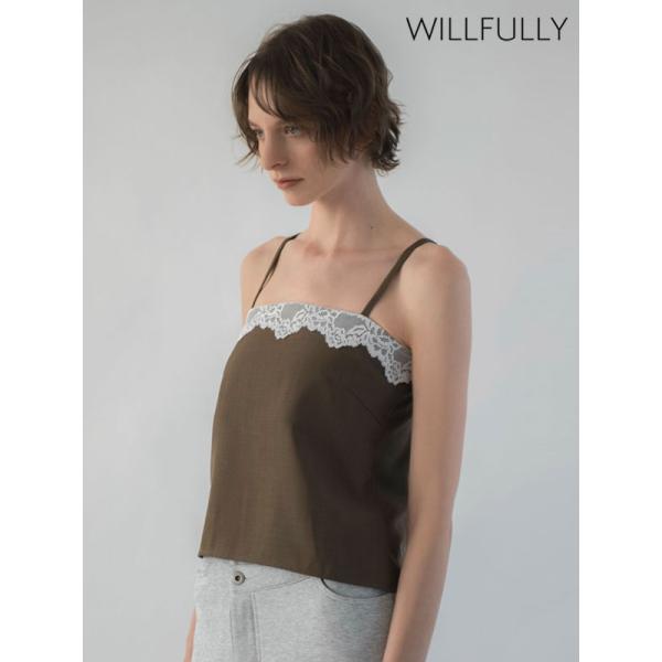 ゆに。様　ウィルフリー　willfully サスペンダーベアトップス WILLFULLY（ウィルフリー） 新作10%OFF トップス lace basic bare