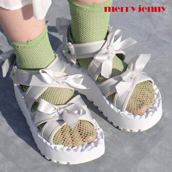メリージェニー Merry Jenny 通販 クロスリボンベルクロサンダル サンダル レディース ベルクロ リボン ベルト ガーリー スポーティー スポサン バッグ ワンピースのダブルハート 通販 Yahoo ショッピング