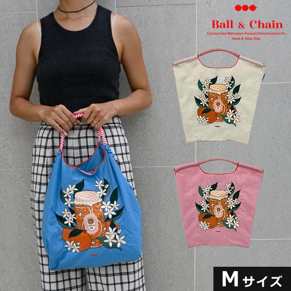 送料無料 Ball＆Chain ボールアンドチェーン 正規品 HONEY PRESERVED ORANGE SLICES Mサイズ はちみつ バッグ エコバッグ トートバッグ 刺繍 ギフト A4 301092
