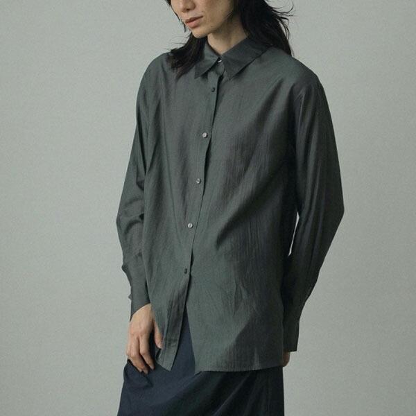 即納】 アンヌーク anuke 2024FallWinter トップス Sheer Satin Shirts 