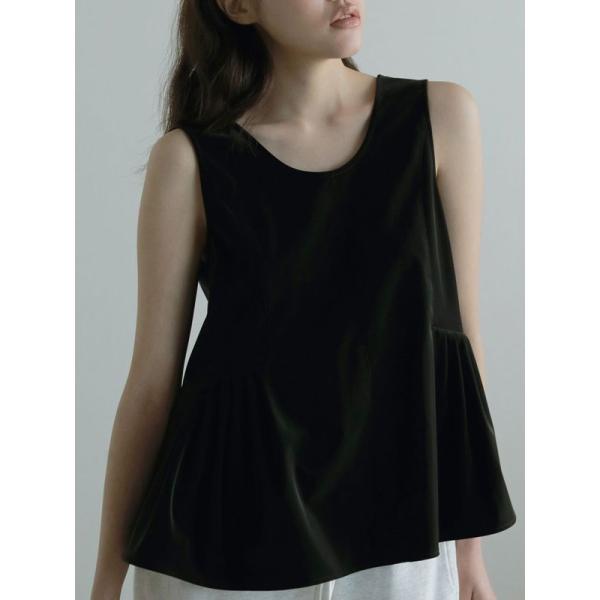 anuke Uneck Peplum Topsブラック anuke（アンヌーク） anuke 2025FallWinter トップス Uneck Peplum