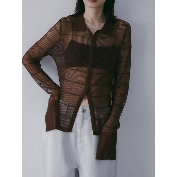 anuke（アンヌーク） anuke 2026springsummer トップス Sheerborder