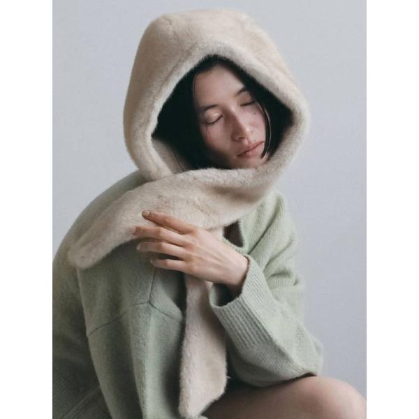 anuke（アンヌーク） anuke 2026winter 小物 Eco Minkfur Hoodie 11月