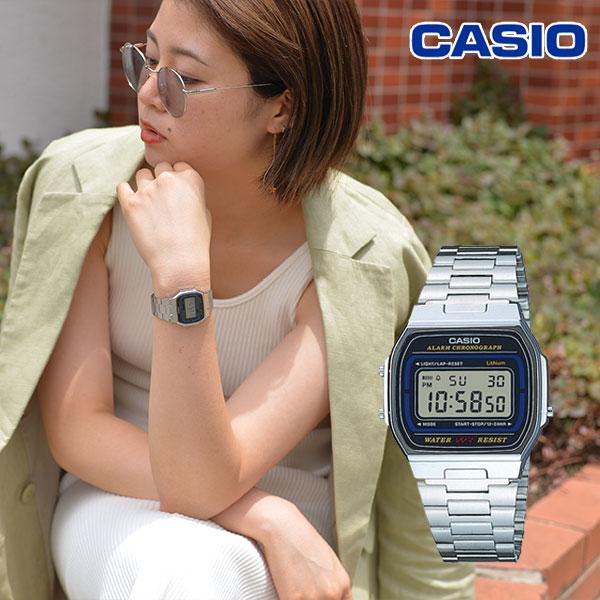 Casio カシオ A164wa 1 ユニセックス 腕時計 ウォッチ レディース メンズ 生活防水 ストップウォッチ メタルバンド オートカレンダー ライト アラーム 母の日 A164wa 1 バッグ ワンピースのダブルハート 通販 Yahoo ショッピング