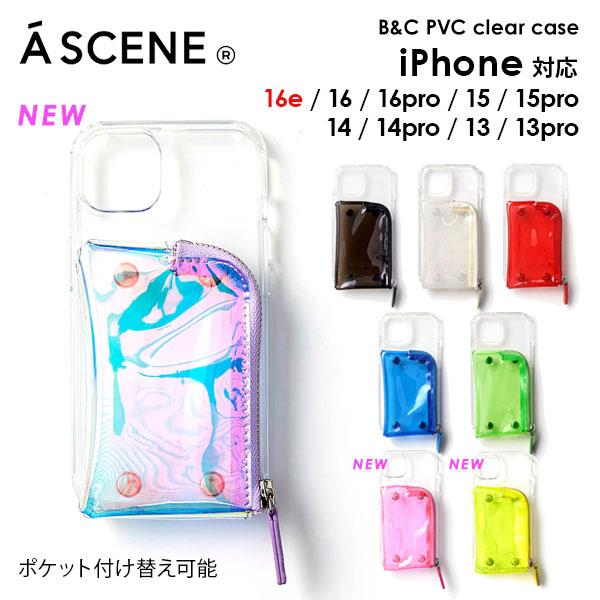 完売　A SCENE iPhoneケース　14Pro エーシーン A SCENE(エーシーン)｜iPhone14/14Pro/14ProMax B&C PVC clear