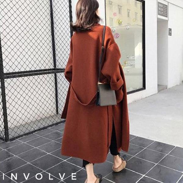 Sale サイドスリットロングチェスターコート レディース アウター コート チェスターコート 韓国ファッション 学生 学院風 ゆったりする 韓国 Ct001 バッグ ワンピースのダブルハート 通販 Yahoo ショッピング