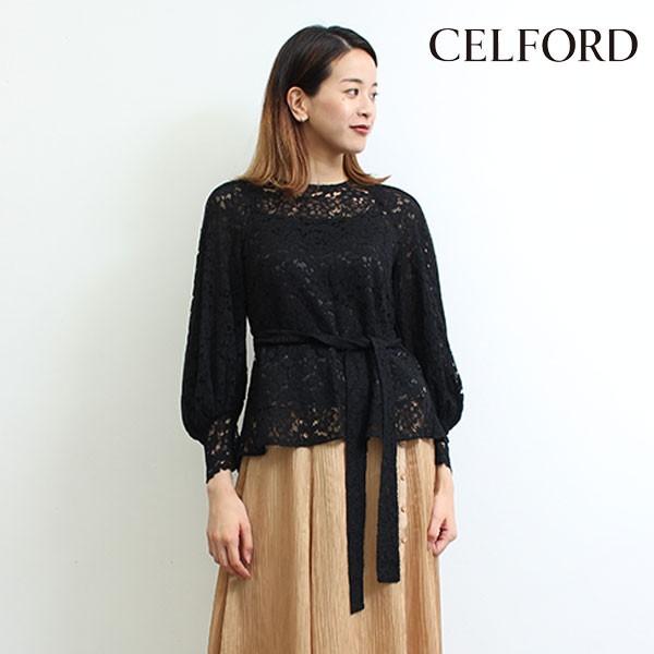 セルフォード Celford 通販 パイピングレースブラウス レディース