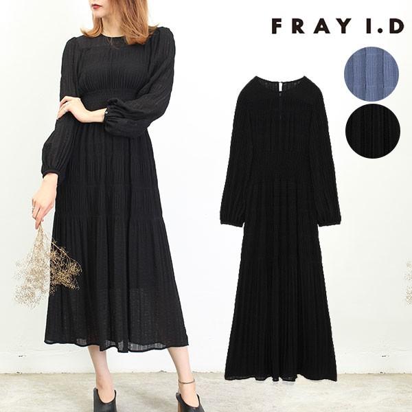 Sale フレイアイディー Fray I D 19秋冬 シャーリングプリーツワンピース レディース ワンピース ロング丈 長袖 シャーリング クルーネック Fwfo バッグ ワンピースのダブルハート 通販 Yahoo ショッピング