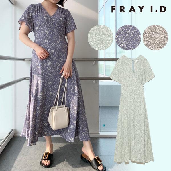 フレイ アイディー Fray I D 春夏 ヴィンテージレーヨンプリントワンピース レディース ワンピース ロング丈 マキシ丈 半袖 フレアスリーブ Fwfo1104 バッグ ワンピースのダブルハート 通販 Yahoo ショッピング