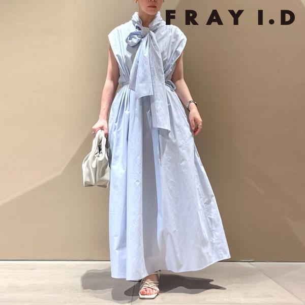 SALE フレイアイディー FRAY I.D ボウタイコットンドレス ノースリーブ