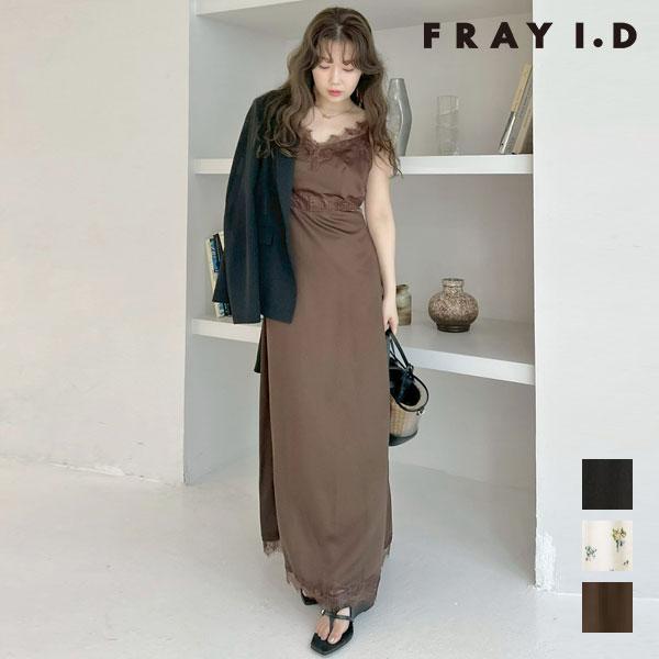 FRAY I.D レーストリムキャミワンピース新品未使用 FRAY I.D（フレイ・アイディー） ワンピース 26春夏 サイド
