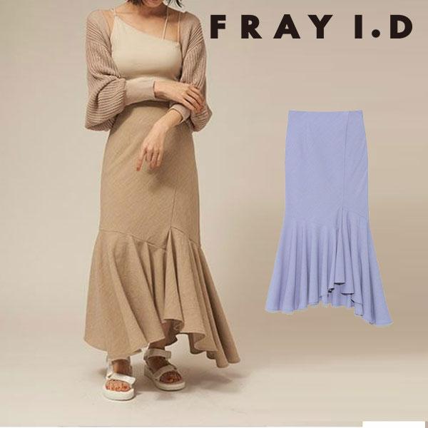 即納】 SALE フレイアイディー FRAY I.D リネンライクラッフルアシメ  