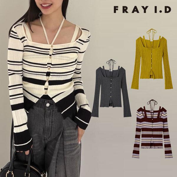 限定カラー⭐︎ FRAY I.D べアキャミ&カーデアンサンブル 黒 新作！ベアキャミ&カーデアンサンブル | FRAY I.D | ショップ
