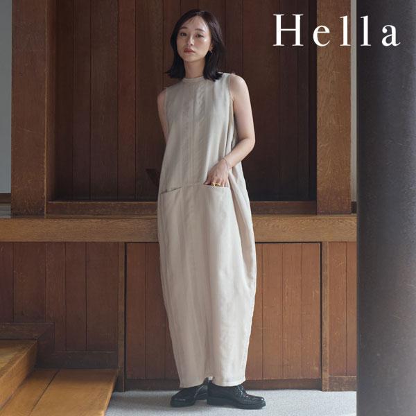 即納】 SALE ヘラ Hella ワンピース 24春夏 STRIPE COCOON DRESS 