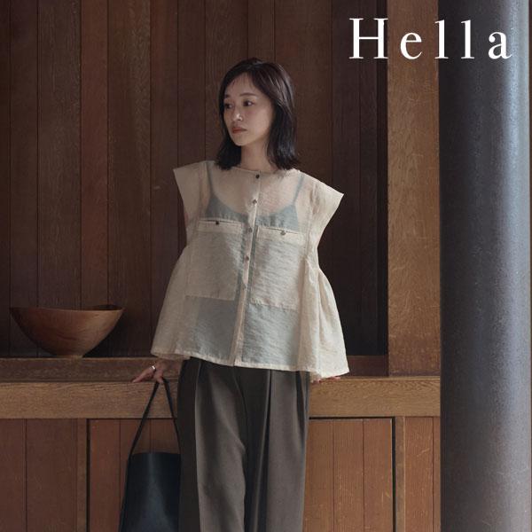 即納】 ヘラ Hella トップス 24春夏 CHAMBRAY ORGANDY BL シャンブレー 