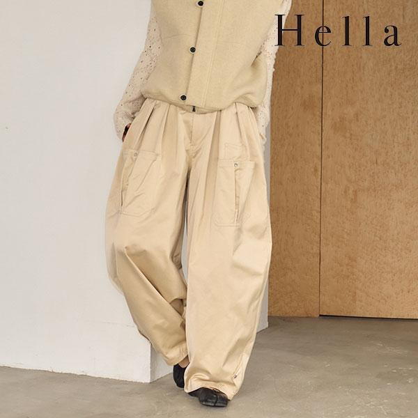 ヘラ Hella 24秋冬 SATIN VOLUME PT ボトムス パンツ ロング丈 フル