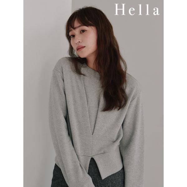 ヘラ Hella 25秋冬 トップス front tuck cropped sweat フロント